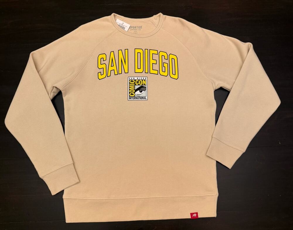 NWT [L] San Diego COMIC CON SDCC Int’l Raglan Crewneck Sweatshirt Official Merch